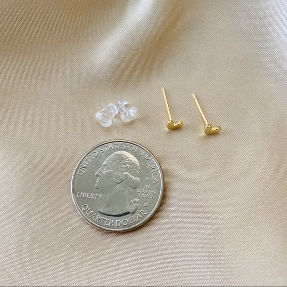 Mini 14K Gold Plated Studs Minimalist - Picture 10 of 12